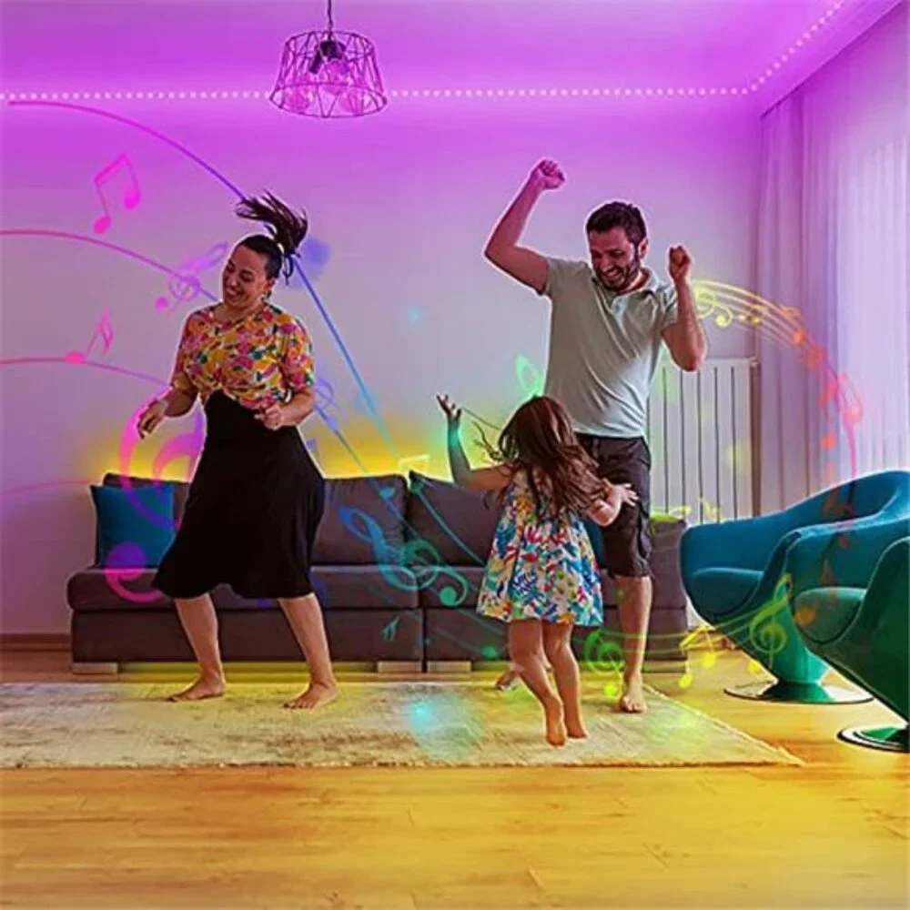 200 Ft LED Strip Lights RGB Color Changing Music Sync Smart Lights for Bedroom